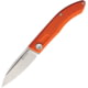 Real Steel Stella Folder Folding Knife, 3" stonewash finish VG-10 stainless blade, Orange G10 handle, 7052