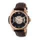 Reign Constantin Automatic Semi-Skeleton Leather-Band Watch, Black REIRN4506