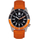Reign Francis Leather-Band Watch w/Date, Black/Orange, One Size, REIRN6305