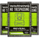Reveal by Tactacam No Trespassing Sign, Black/Green/White, S-3
