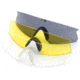 Re Vision Eyewear Saw Fly Sunglasses for Revision Eye Wear Solar, High-Impact, Vermillion and Clear Military Lenses, Large