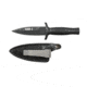 Rothco Black Raider II Boot Knife, 3in Stainless Steel Dagger Blade, 6.5in Overall Length, Black, 3139