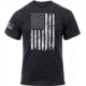Rothco Distressed US Flag Athletic Fit T-Shirt, Black, M, 2901-Black-M