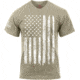 Rothco Distressed US Flag Athletic Fit T-Shirt, Desert Sand, Small, 10870-DesertSand-S