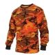 Rothco Long Sleeve Colored Camo T-Shirt, Savage Orange Camo, S, 3136-SavageOrangeCamo-S