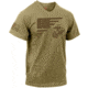Rothco US Flag / USMC Eagle, Globe, & Anchor T Shirt, Coyote Brown, Medium, 54280-CoyoteBrown-M