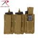 Rothco MOLLE Triple Kangaroo Rifle and Pistol Magazine Pouch, Coyote Brown, 41009-CoyoteBrown