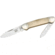 Rough Rider Canoe Fold Knife, SS spear and pen blade, White smooth bone handle RR045