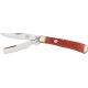 Rough Rider Razor Trapper Fold Knife, SS clip and razor blade, Red jigged bone handle RR274