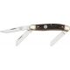 Rough Rider Stockman Fold Knife 3.5in, Clip, spey and sheepsfoot blade, Stag bone handle RR158