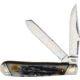 Rough Rider Trapper Folding Knife, 3 in, Carbon Steel, Spey Blades, Cinnamon Stag Bone, KB201H