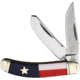 Rough Rider Texas Star Sowbelly Trapper Knife, 3.75in Closed, Stainless Clip/Spey Blades, Red/White/Blue Plastic Handle, RR2501 KB302-2