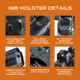 Rounded IWB Kydex Holster for Kel-Tec P17, Right Hand, Black, KTC-P17-BK-RH-VAR-RMR