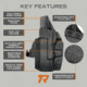 Rounded OWB Kydex Holster for Ruger RXM, Right Hand, Carbon Fiber Black, RGR-RXM-CF-RH-OWBPDL