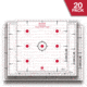 Ruger Paper Shooting Targets, 7-Spot Precision Sight-In Grid, 17in Square, 20-Targets Per Pack, 27992