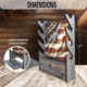 Rush Creek Creations 4 Gun Wall Rack w/Storage, Barn Wood/Americana Flag, 38-4047