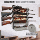 Rush Creek Creations 4 Gun Wall Rack w/Storage, Barn Wood/Americana Flag, 38-4047