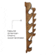 Rush Creek Creations 5 Gun Wall Rack, American Cherry, 38-4044