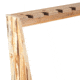 Rush Creek Creations Rustic Wood 6 Gun Storage Rack w/Accessory Compartment, Natural Pine Skip Peel, 37-0037