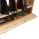 Rush Creek Creations Rustic Wood 6 Gun Storage Rack w/Accessory Compartment, Natural Pine Skip Peel, 37-0037