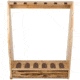 Rush Creek Creations Rustic Wood 6 Gun Storage Rack w/Accessory Compartment, Natural Pine Skip Peel, 37-0037