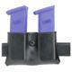 Safariland 079 Concealment Magazine Holder, Snap-On, Double - Plain Black, Ambidextrous, 2in. Belt Loop Slot 079-383-6-2