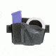 Safariland 573 Concealment Magazine Holder, Paddle, Single w/Cuff Pouch - Plain Black, Right Hand 573-383-21