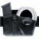USED Safariland 573 Concealment Magazine Holder, Paddle, Single w/Cuff Pouch - Plain Black, Right Hand 573-76-21, EDEMO2, Condition Fair, Other
