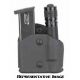 Safariland 574 Magazine Holder and Light Pouch,Paddle,For Glock 17/22 STX Tactical Black,Right Hand, Black 574-83-131