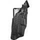 Safariland 6360 Level III Retention ALS/SLS Duty Mid-Ride Holster, Springfield Armory XD 4in .45 ACP, Left Hand, STX Basket Weave, Black, 6360-148-82
