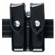 Safariland 72 Double Mag &amp; Cuff Pouch, Glock 20 10mm 4.6in., Glock 21 .45 Cal., Nylon Look Black W/ Black Plastic Snap 72-383-22PBL