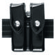 Safariland 72 Double Mag &amp; Cuff Pouch, Glock 20 10mm 4.6in., Glock 21 .45 Cal., Plain Black W/ Black Plastic Snap 72-383-2PBL