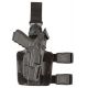 Safariland Model 7305 7TS ALS/SLS Drop-Leg Glock Holster, Glock 19/Glock 23/Glock 45/Glock 19X, Right Hand, SafariSeven Plain, Black, 7305-28325-411
