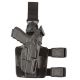 Safariland Model 7305 7TS ALS/SLS Drop-Leg Glock Holster, Glock 17/Glock 22, Right Hand, SafariSeven Plain, Black, 7305-8325-411