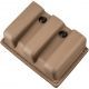 Safariland 775 Slim Open-Top Triple Mag Pouch, Double Stacked 9mm Mags Gl17, 22, STX Tactical Flat Dark Earth, Ambi Shroud Mount 775-83-553