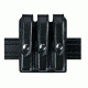 Safariland 777 Slim Triple Mag Pouch W/ Flap, 1911 Government Style, Hi Gloss Black W/ Black Plastic Snap 777-53-9PBL