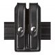 Safariland 78 Slim Double Mag Pouch, 1911 Government Style, STX Plain Black W/ Black Plastic Snap 78-53-41PBL