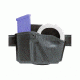 Safariland 573 Concealment Magazine Holder, Paddle, Single w/Cuff Pouch - Plain Black, Left Hand 573-83-22