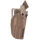 Safariland 7360RDS 7TS ALS/SLS Mid-Ride Level III Retention Duty Holsters, Glock 17 MOS, Left Hand, SafariSeven Plain, FDE Brown, 7360RDS-8325-552