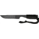 Shadow Tech Hiker Fixed Knife, 1095 high carbon steel blade with black powder coa, Black cord wrapped handle STK025