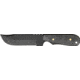 Shadow Tech Ranger Bowie Fixed Knife, 1095 high carbon steel bowie blade with black powd, Black canvas micarta handle STK008