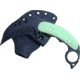 Shadow Tech Street Fighter Karambit, Moonglow G-10 Handle, Black Plain, NO STSFKBPMG