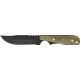 Shadow Tech Wolf Fixed Knife, 1095 high carbon steel bowie blade with black powd, OD green canvas micarta handle STK034