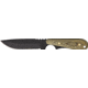 Shadow Tech Wolf Fixed Knife, 1095 high carbon steel drop point blade with black, OD green canvas micarta handle STK032