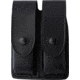 Sheath Smooth Leather Double Magazine Pouch, Black, SH1242 DMC001
