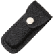Sheath Folding Knife Sheath, Black leather w/embossed basketweave,3.5-4in closed SH1143