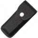 Sheath Folding Knife Sheath, Black leather w/embossed basketweave,4.5-5.25in closed SH1144