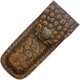 Sheath Leather Belt Pouch Alligator Pattern, Fits 3in To 3.5in Folding Knife, Alligator Pattern, Leather Construction, SH1190