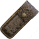 Sheath Leather Sheath, Fits 4.5in To 5.25in Folding Knife, Crocodile Pattern, Leather Construction, SH1197