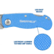 Sheffield Lock Back Utility Knife Three Pack Ultimate, 3.5in, Blue, Black, Red, 12514